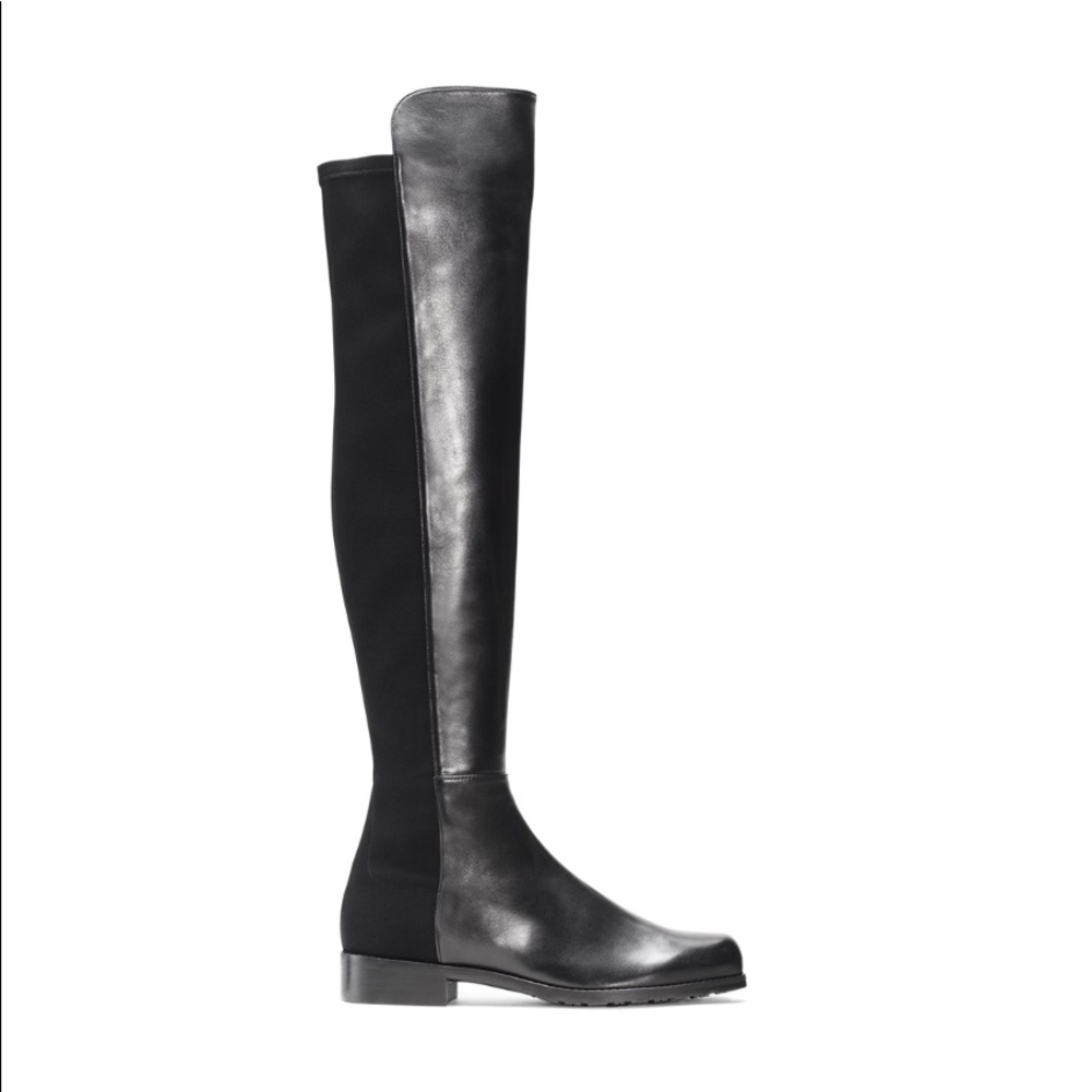 Stuart Weitzman Black nappa leather boot